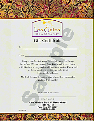 Traditinal Gift Certificate stock